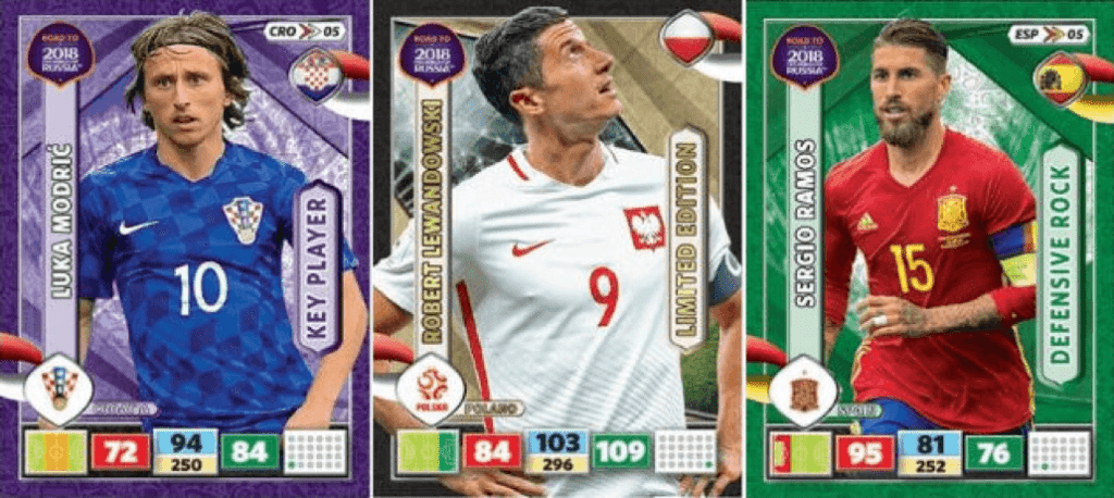 Modric, Lewandowski, Ramos fodboldkort